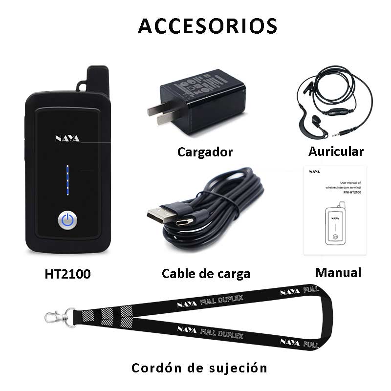 NAYA Sistema de comunicación HT2100 full duplex de 2 a 8 usuarios - Imagen 3